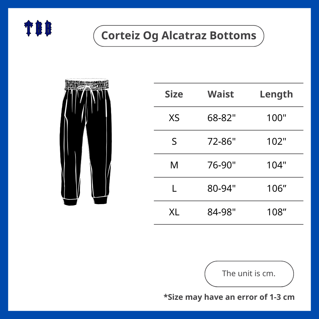 Corteiz Og Alcatraz Bottoms Grey