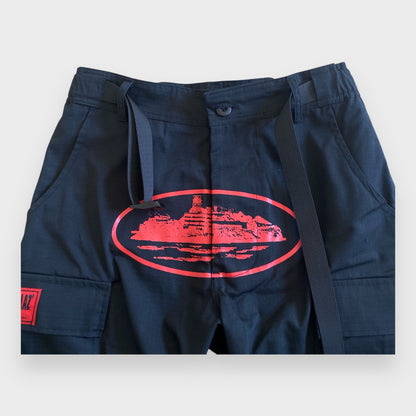 Corteiz Guerillaz Cargos Black/Red