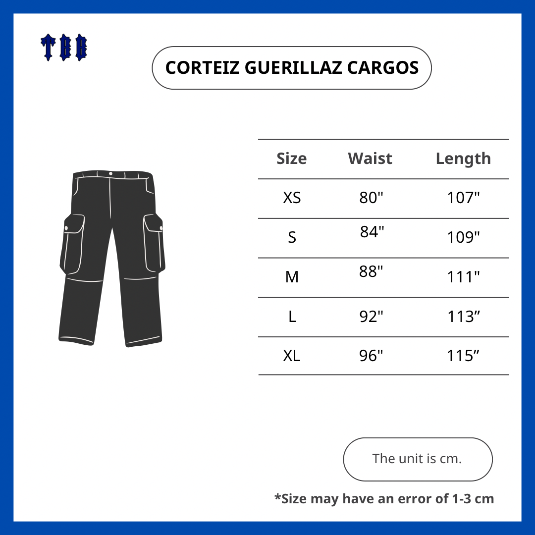 Corteiz 5 Starz Special Edition Black Guerillaz Cargo Pant Black