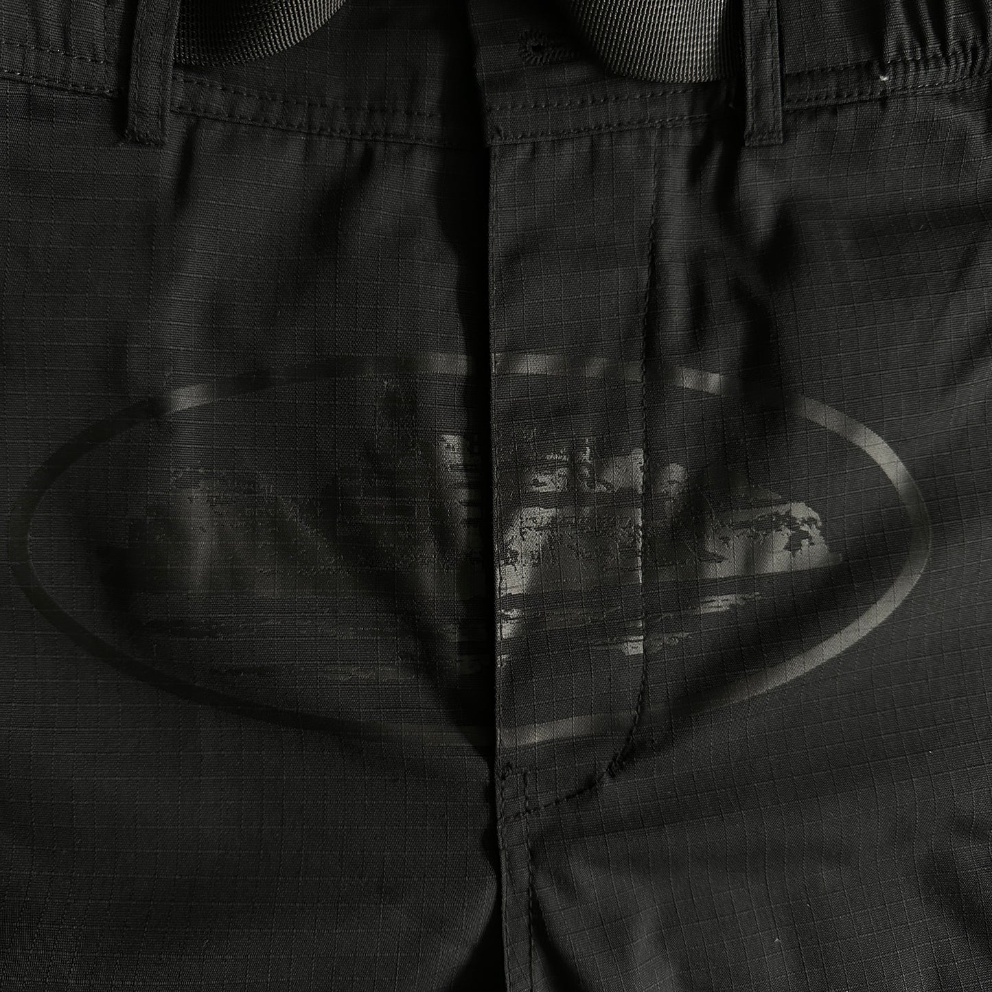 Corteiz Alcatraz Cargo Shorts Triple Black