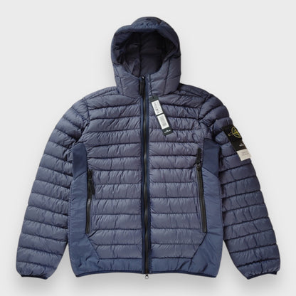 Stone Island 2017 Navy Micro Yarn Hooded Puffer Jacket