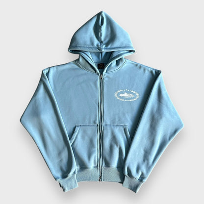 Corteiz Superior Royale Zip Hoodie Baby Blue