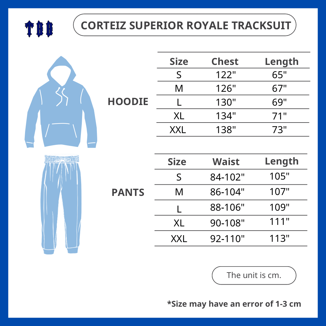 Corteiz Superior Royale Open Hem Pant Baby Blue