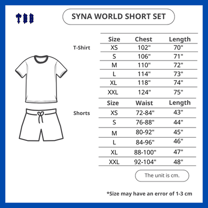 SYNA WORLD LOGO SHORT SET GREY